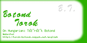 botond torok business card